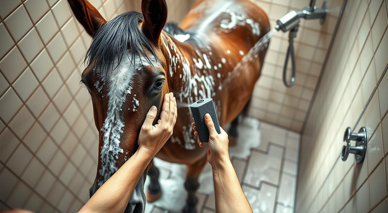 Safely Bathe a Horse
