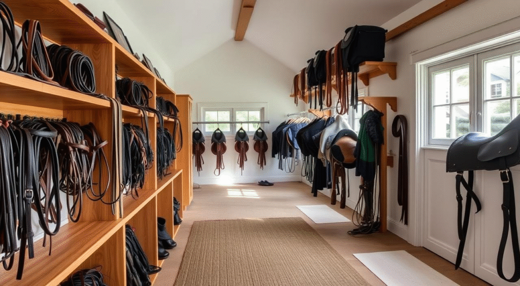 storing bridles, bits, and reins