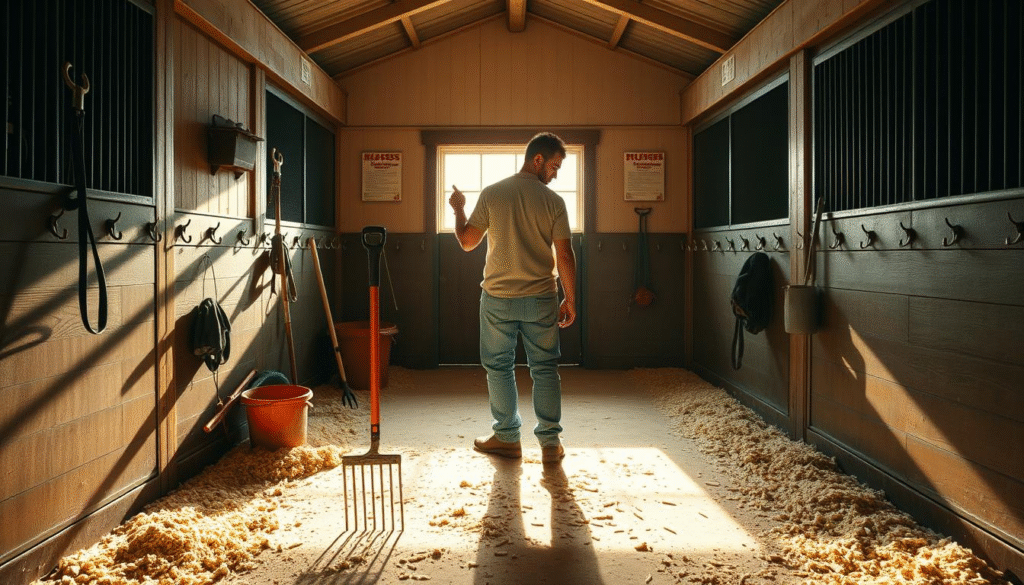 Smart Mucking Routines for One-Horse