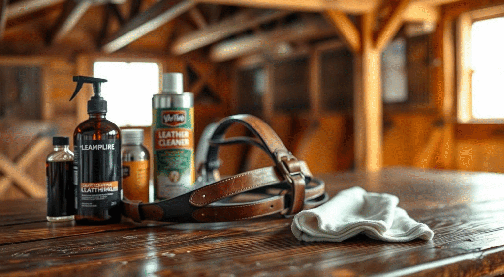 clean condition a leather bridle