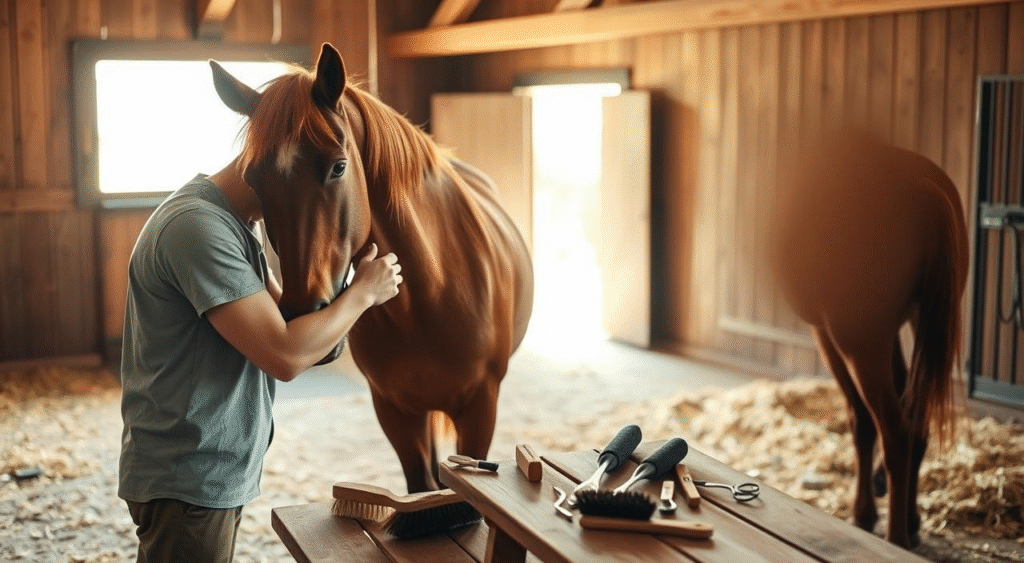 Daily horse grooming benefits